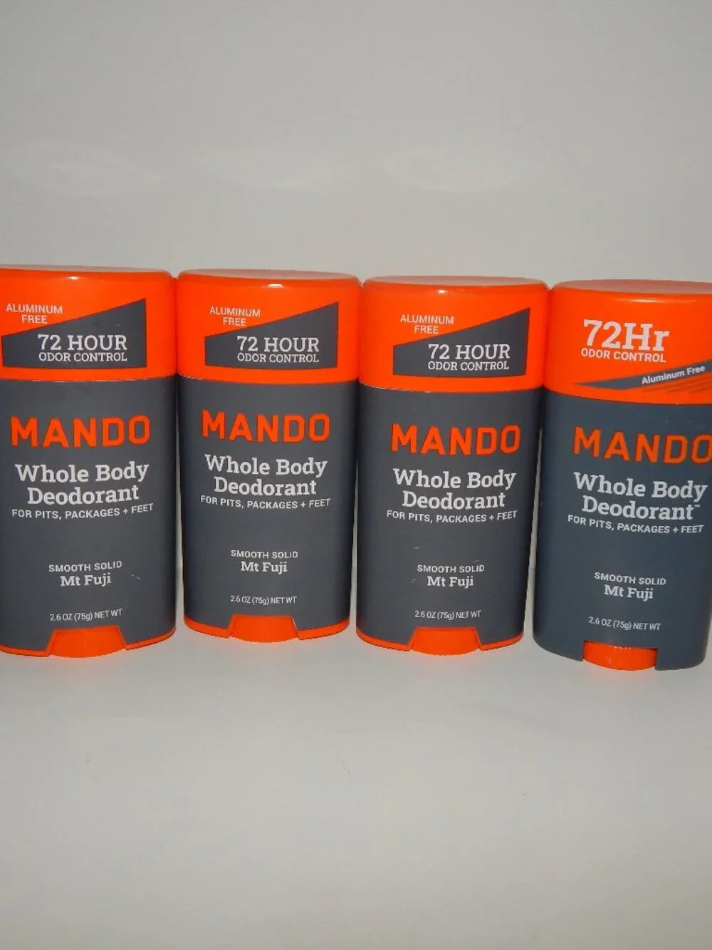 4 Mando Whole Body Deodorant MT FUJI Smooth Solid 2.6oz Ea